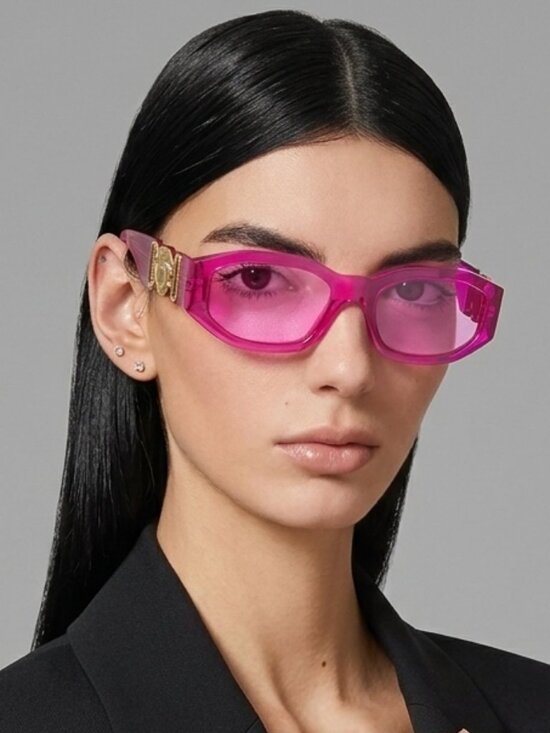 Versace Accessories - VERSACE Sunglasses VE4361 5334/5 Transparent Fuxia Pink Medusa Biggie Designer